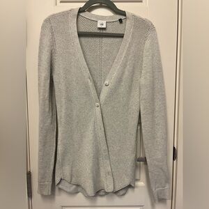 CAbi Light Gray V-Neck Cardigan